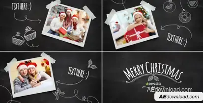 Christmas Blackboard Video Displays template preview