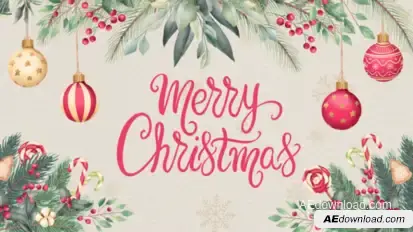 Christmas Card Opener Video Displays template preview