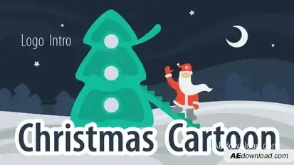 Christmas Cartoon Video Displays template preview