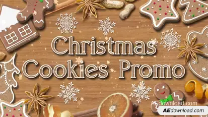 Christmas Cookies Promo Video Displays template preview