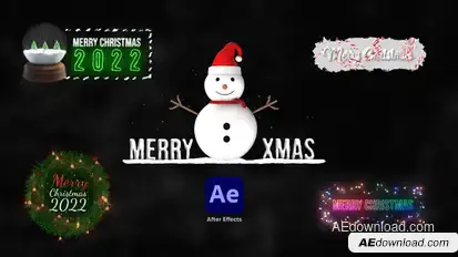 Christmas Creative Titles Video Displays template preview