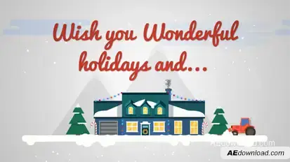 Christmas Flat 2 Video Displays template preview