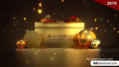 Christmas / Gift Logo Ident (2018) Video Displays template preview