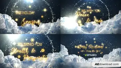Christmas Gold Titles Video Displays template preview