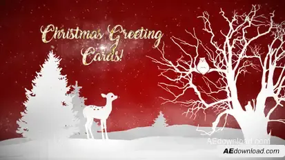 Christmas Greeting Cards Video Displays template preview