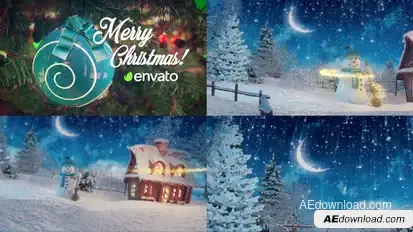 Christmas Greetings Card || After Effects Video Displays template preview