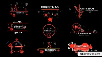 Christmas Icon Titles 2022 Video Displays template preview