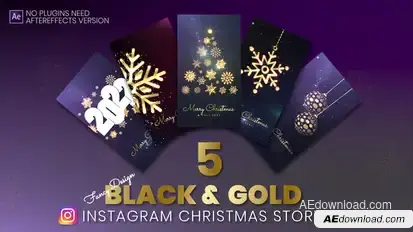 Christmas Instagram Story Video Displays template preview