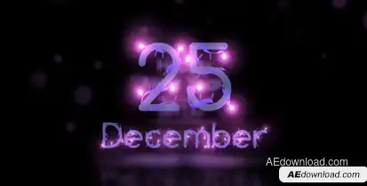 Christmas Lights Font Video Displays template preview