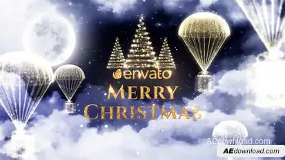 Christmas Magical Night Video Displays template preview