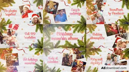 Christmas Memories / Winter Holidays Photo Album / New Year Greetings / Xmas Slideshow Video Displays template preview