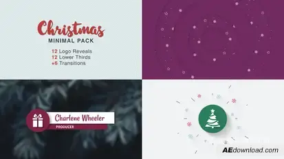 Christmas Minimal Pack Video Displays template preview
