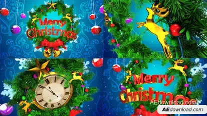 Christmas Opener & Countdown Video Displays template preview