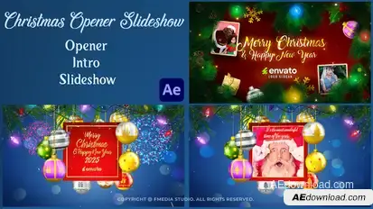 Christmas Opener Slideshow Video Displays template preview
