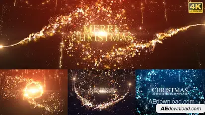 Christmas Particle Lights Reveal Video Displays template preview