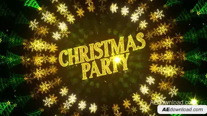 Christmas Party Invitation Video Displays template preview