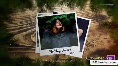 Christmas Photo Opener Video Displays template preview