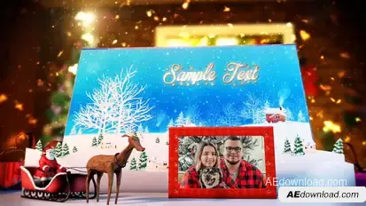 Christmas Photo Pop-Up Book Video Displays template preview