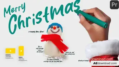 Christmas Play Dough Premiere Pro template preview