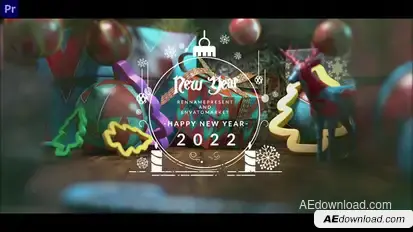 Christmas Postcard and Opener Video Displays template preview