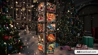 Christmas Postcards Slideshow Premiere Pro template preview