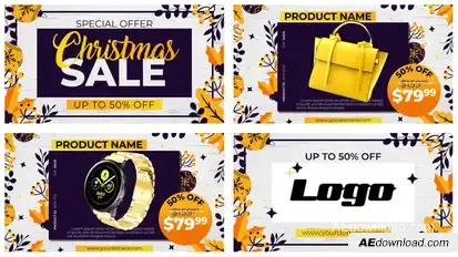 Christmas Sale Video Displays template preview