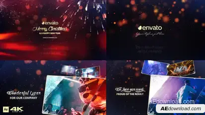 Christmas Slideshow v2 Video Displays template preview