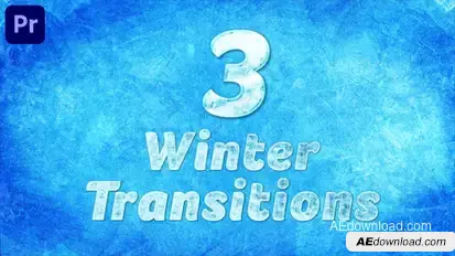 Christmas Snow/Frost Winter Ice Transitions 3 Premiere Pro template preview