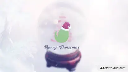 Christmas Snow Globe Grettings Video Displays template preview