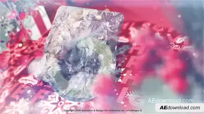 Christmas SnowFlake Logo Video Displays template preview