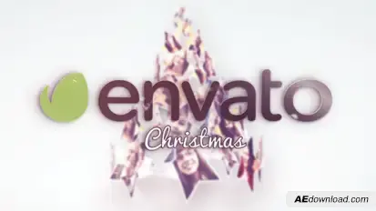 Christmas Stars Tree Greetings Video Displays template preview