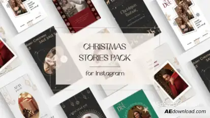 Christmas Stories & Posts Video Displays template preview
