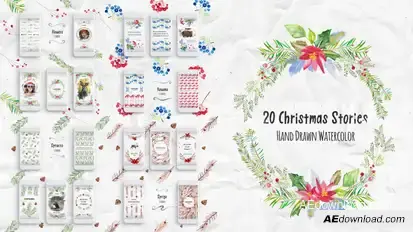 Christmas Stories Video Displays template preview