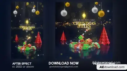 Christmas Titles Video Displays template preview