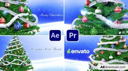 Christmas Tree Video Displays template preview