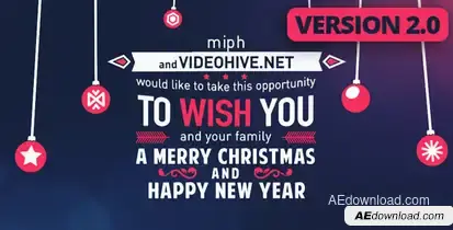 Christmas Typography Video Displays template preview