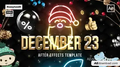 Christmas Winter Promo Video Displays template preview