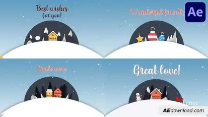 Christmas Wishes | After Effects Video Displays template preview
