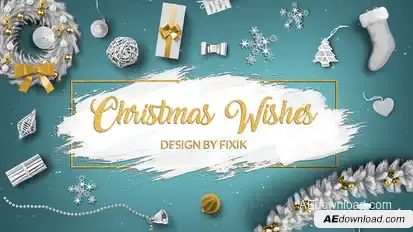 Christmas Wishes  | After Effects Template Video Displays template preview