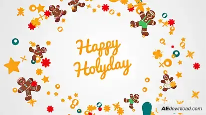 Christmas Wreath Video Displays template preview