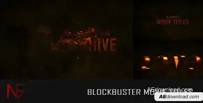 Cinematic Blockbuster Movie Titles Video Displays template preview