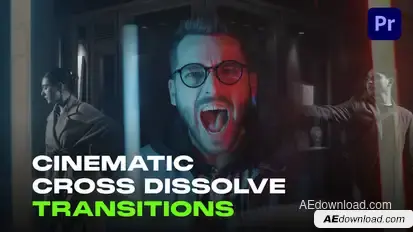 Cinematic Dissolve Transitions Premiere Pro template preview