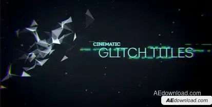 Cinematic Glitch Titles Video Displays template preview