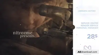 Cinematic History Video Displays template preview