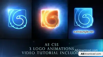 Cinematic Light Logo Reveal Pack Video Displays template preview