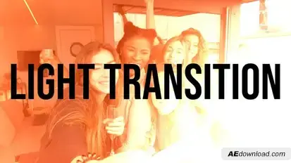 Cinematic Light Transition Video Displays template preview