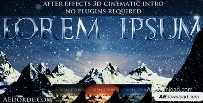 Cinematic Opener - Lorem Ipsum Video Displays template preview
