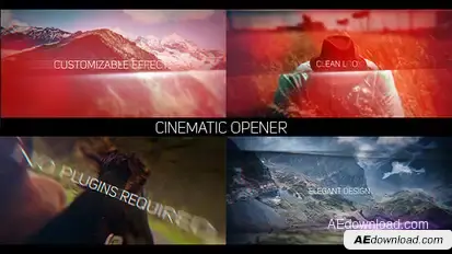 Cinematic Opener Slideshow Video Displays template preview