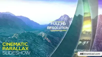 Cinematic Parallax Slideshow Video Displays template preview