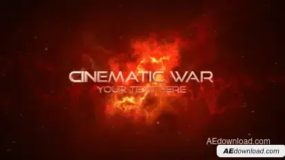 Cinematic Red Epic Battle Video Displays template preview